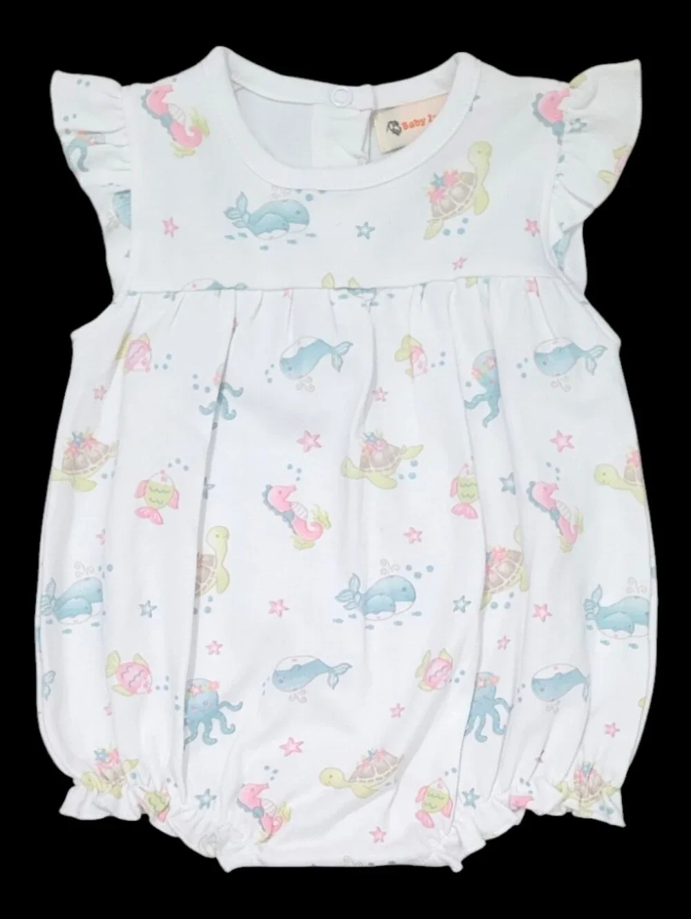 Baby Luigi Girl's Sea Life Bubble Romper